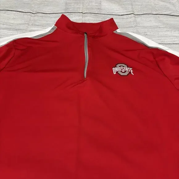 Colosseum Ohio State Buckeyes Mens Size Large Quarter Zip Pullover Shirt